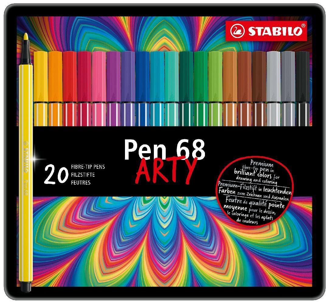 STABILO Fasermaler Pen 68, 20er Metalletui