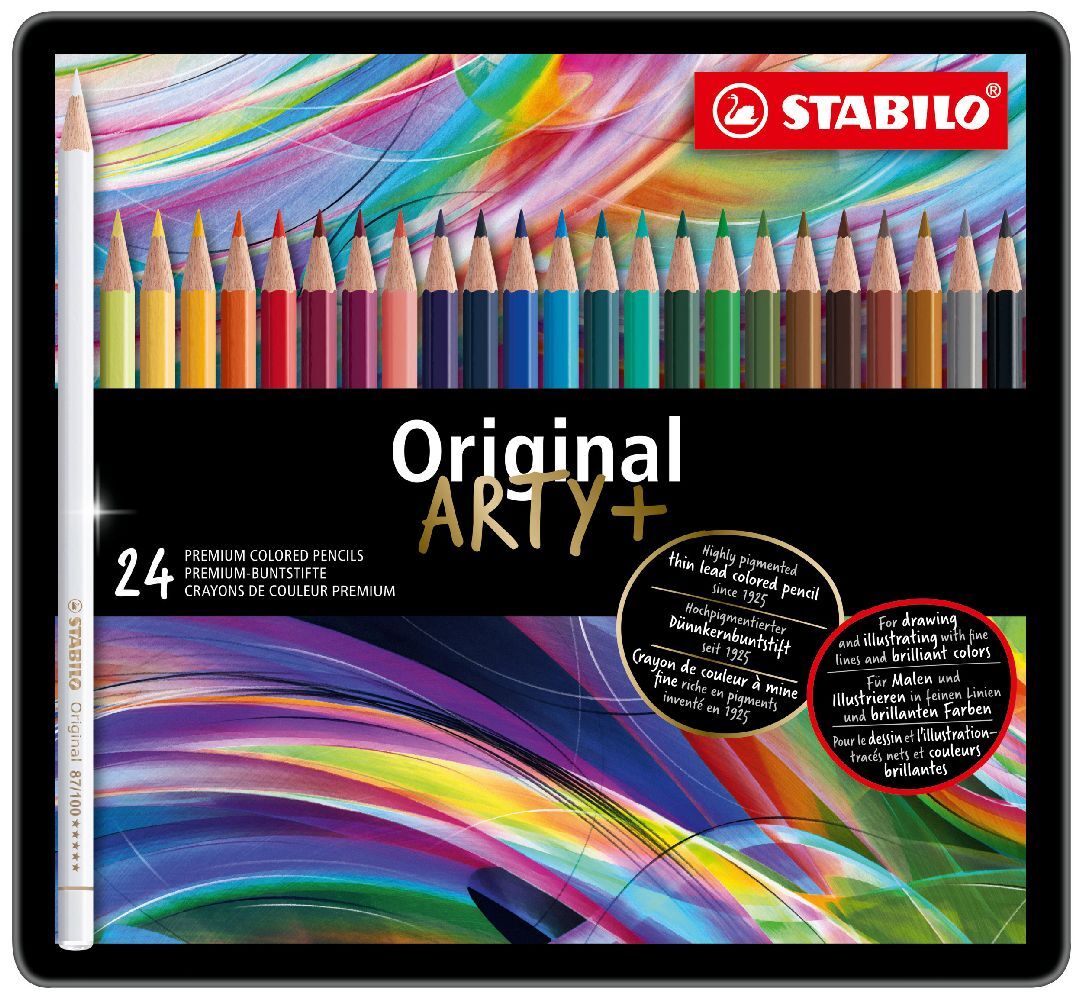 STABILO Buntstift Premium-Buntstift Original - ARTY+ 24er Metalletui
