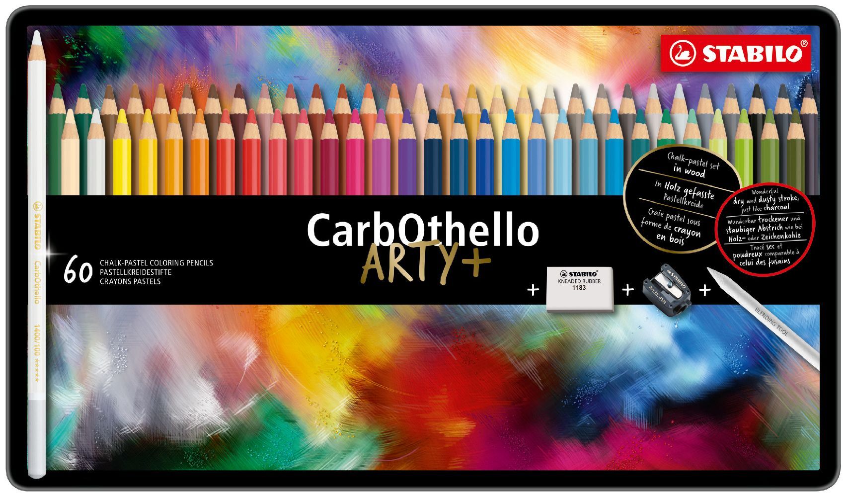 STABILO Pastellkreidestift CarbOthello ARTY+, 60er Etui