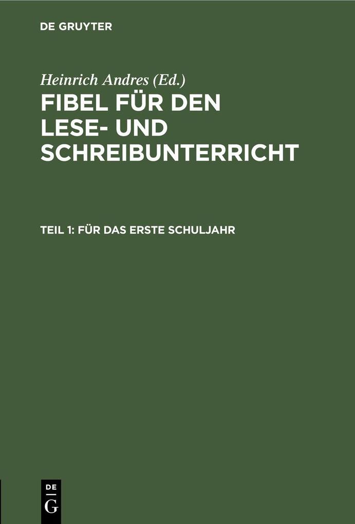 Für das erste Schuljahr