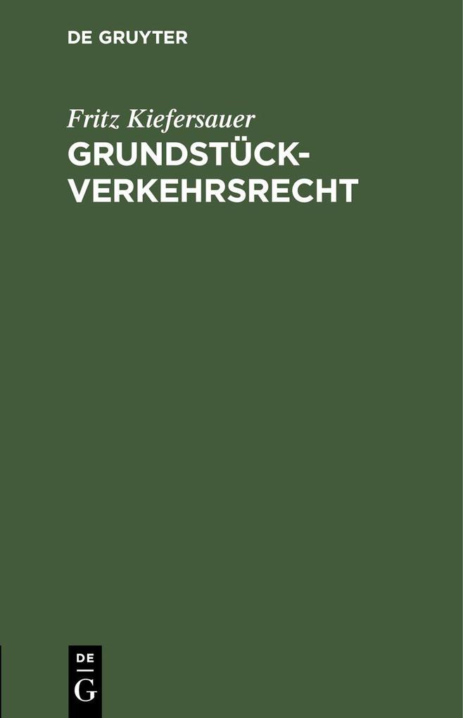 Grundstückverkehrsrecht