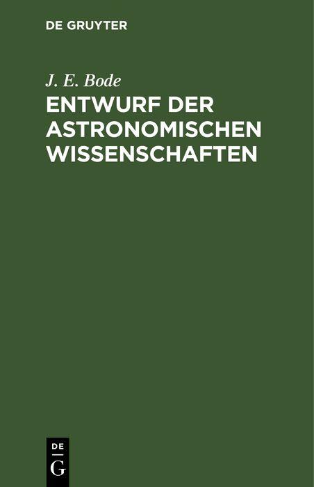 Entwurf der astronomischen Wissenschaften