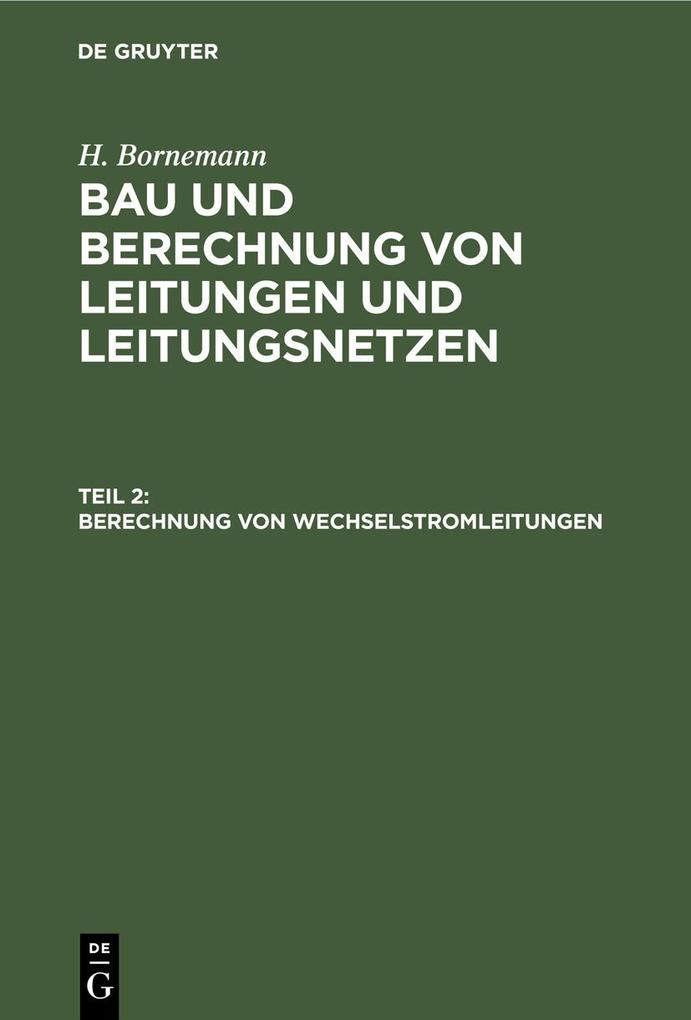 Berechnung von Wechselstromleitungen