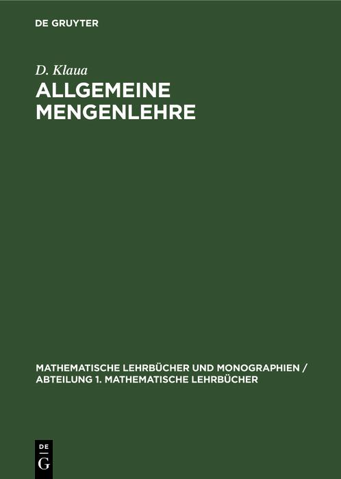 Allgemeine Mengenlehre