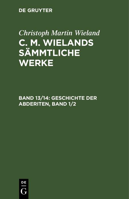 Geschichte der Abderiten Band 1/2