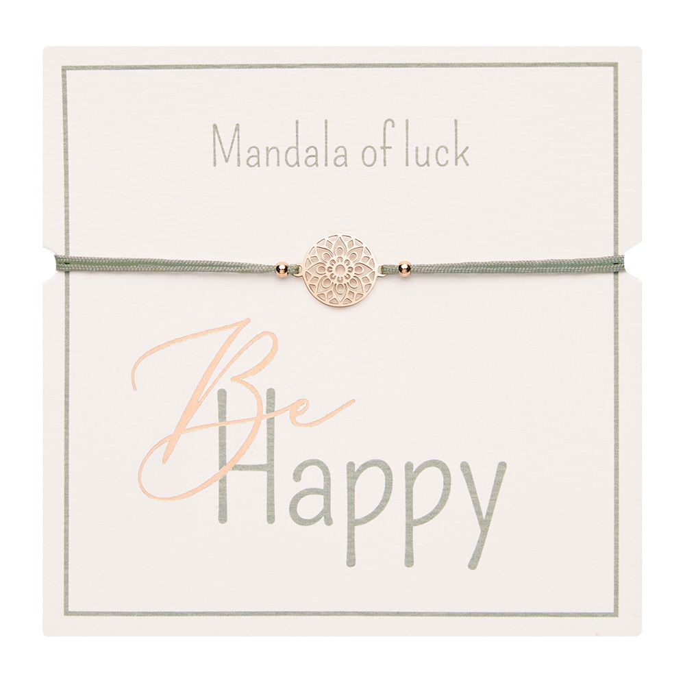 Armband - Be Happy - rosévergoldet - Mandala des Glücks