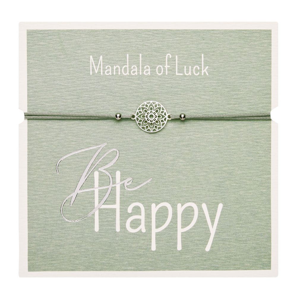 Armband - Be Happy - Edelstahl - Mandala des Glücks