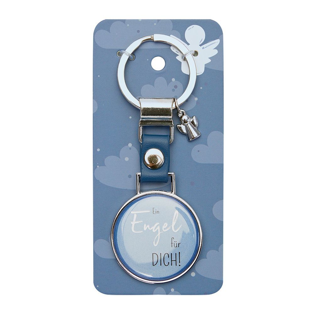 Schlüsselanhänger - Ein Engel für dich - blau