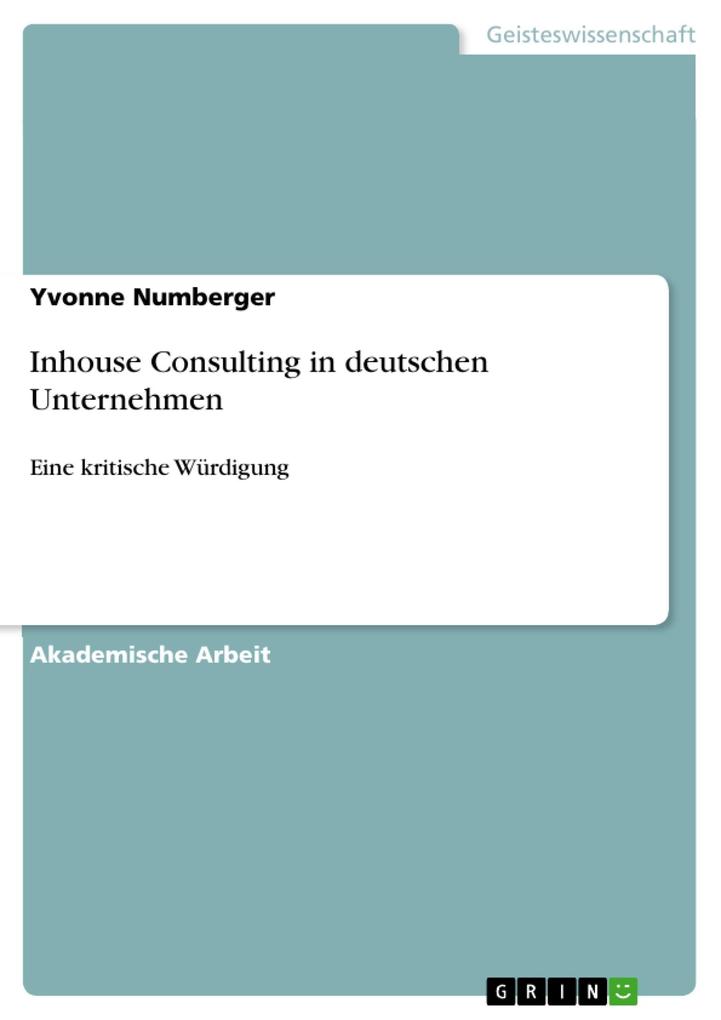 Inhouse Consulting in deutschen Unternehmen