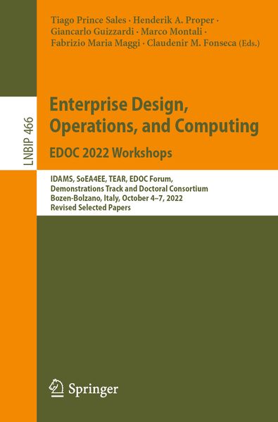 Enterprise Design Operations and Computing. EDOC 2022 Workshops