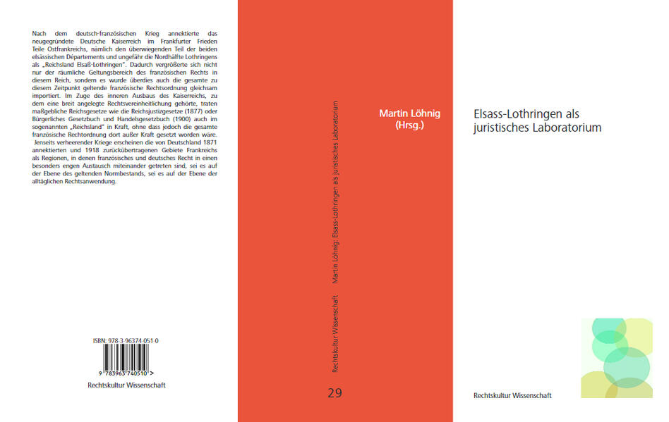Elsass-Lothringen als juristisches Laboratorium