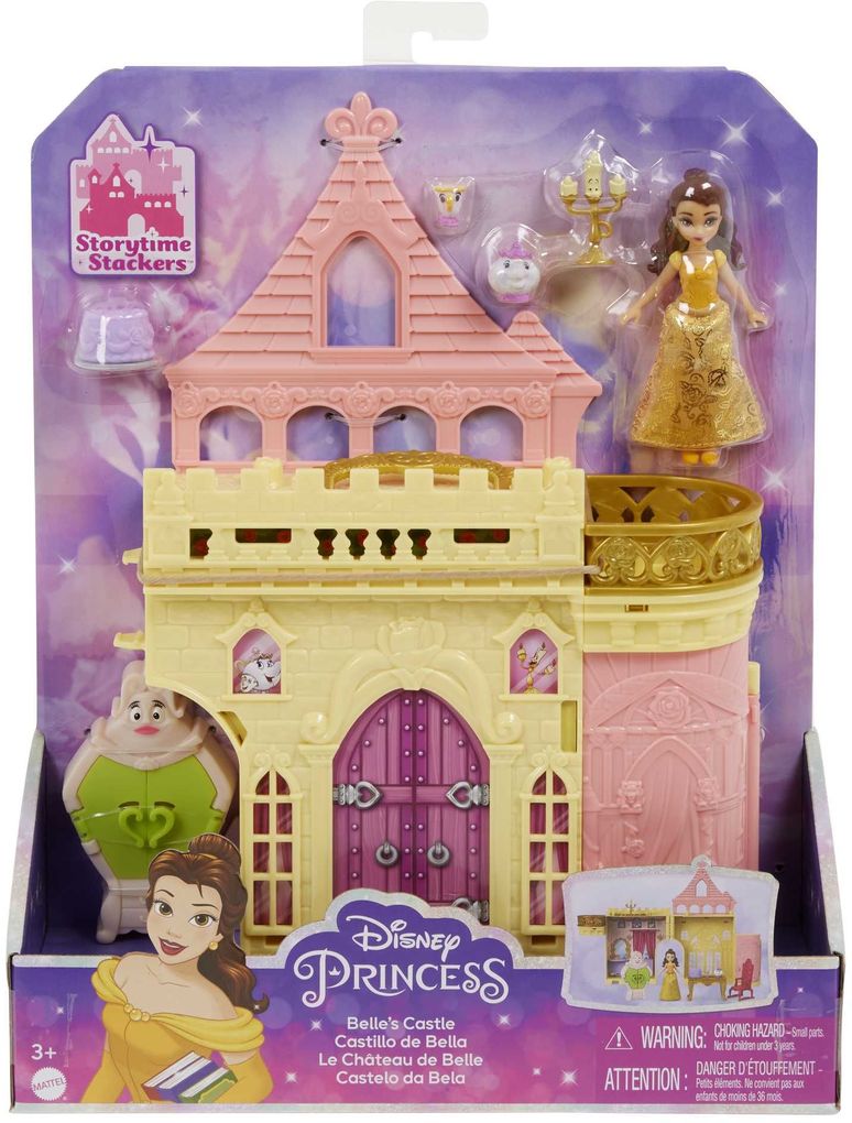 Mattel - Disney Prinzessin Steck- und Stapelschlösser: Belles Schloss