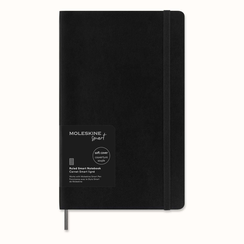 Moleskine Smart Notebook Large Ruled Black Soft Cover (5 x 8.25)