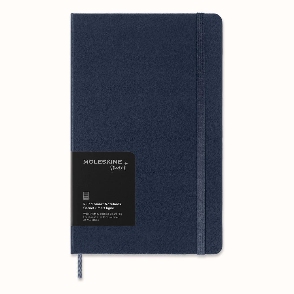 Moleskine Smart Notebook Large Ruled Sapphire Blue Hard Cover (5 x 8.25)