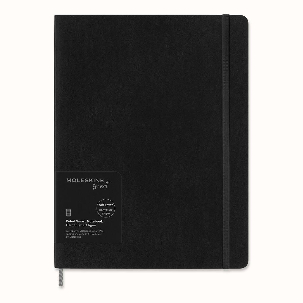 Moleskine Smart Notebook Extra Large Ruled Black Soft Cover (7.5 x 10)