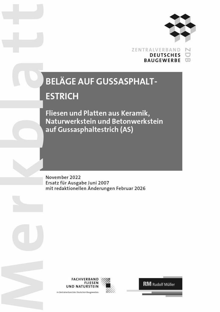 Merkblatt Beläge auf Gussasphaltestrich 2022-11 - PDF