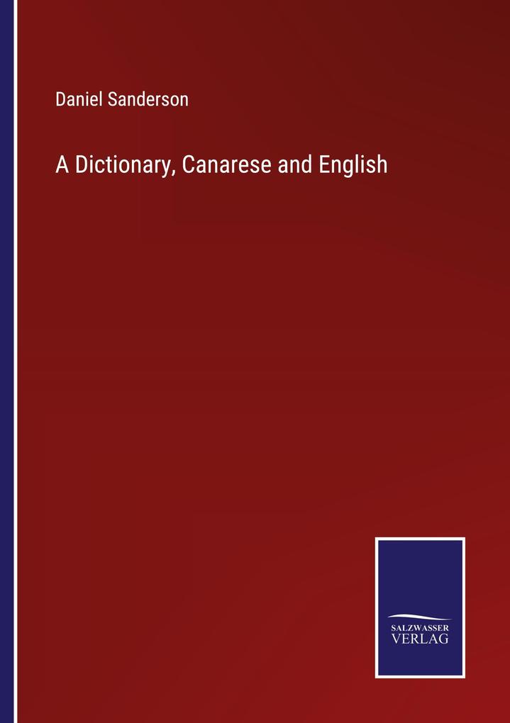 A Dictionary Canarese and English