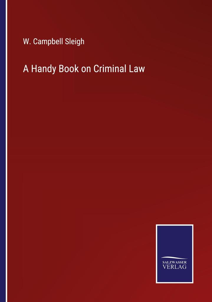 A Handy Book on Criminal Law