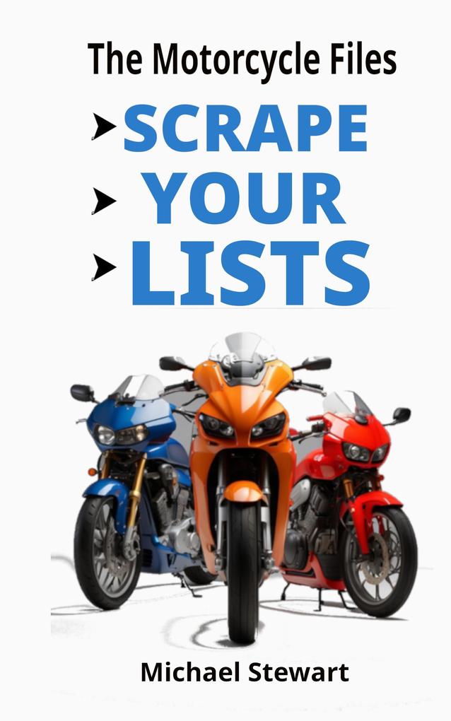 Scrape Your Lists The Motorcycle Files (Scraping Pegs Motorcycle Books)