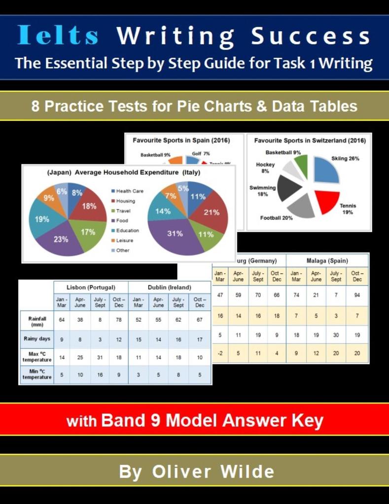 Ielts Writing Success. The Essential Step By Step Guide for Task 1 Writing. 8 Practice Tests for Pie Charts & Data Tables. w/Band 9 Answer Key & On-line Support.