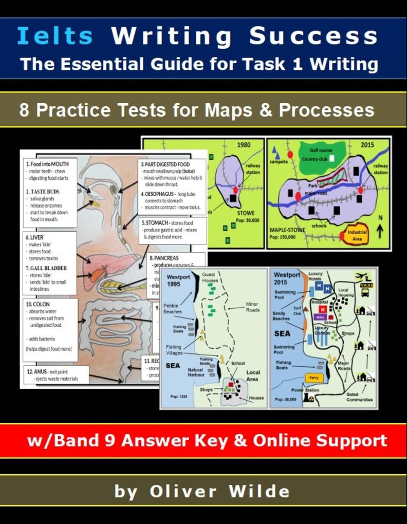 Ielts Writing Success. The Essential Guide for Task 1 Writing. 8 Practice Tests for Maps & Processes. Band 9 Answer Key & On-line Support.