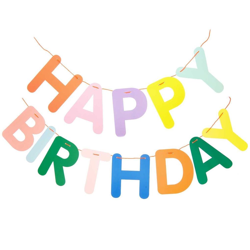Girlande Happy Birthday bunt FSC MIX