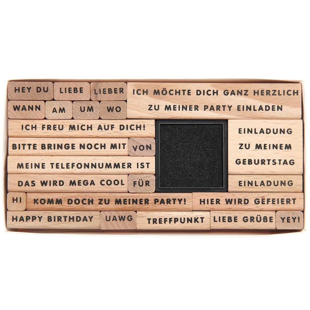 Stempelset Einladung zum Geburtstag FSC100%