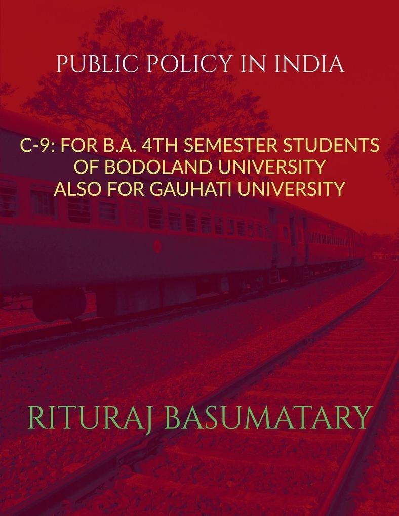 PUBLIC POLICY IN INDIA
