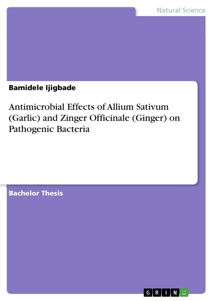 Antimicrobial Effects of Allium Sativum (Garlic) and Zinger Officinale (Ginger) on Pathogenic Bacteria