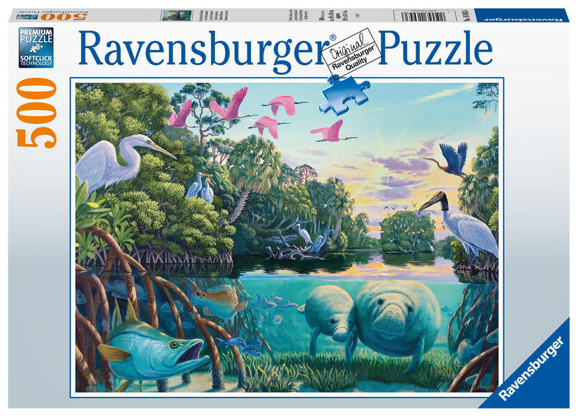 Ravensburger Puzzle 16943 - Manatee Moments - 500 Teile Puzzle für Erwachsene und Kinder ab 12 Jahren