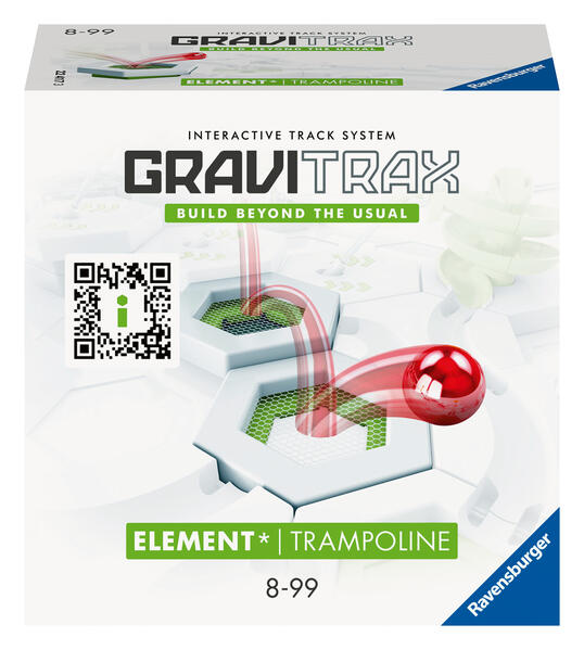 Ravensburger GraviTrax Element Trampolin - Zubehör für das Kugelbahnsystem. Kombinierbar mit allen GraviTrax Produktlinien Starter-Sets Extensions und Elements Konstruktionsspielzeug ab 8 Jahren