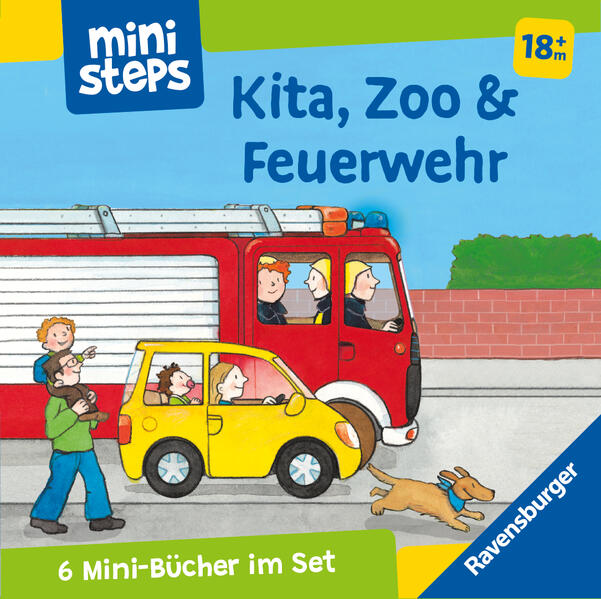 ministeps: Mein erster Bücher-Würfel: Kita Zoo und Feuerwehr (Bücher-Set)