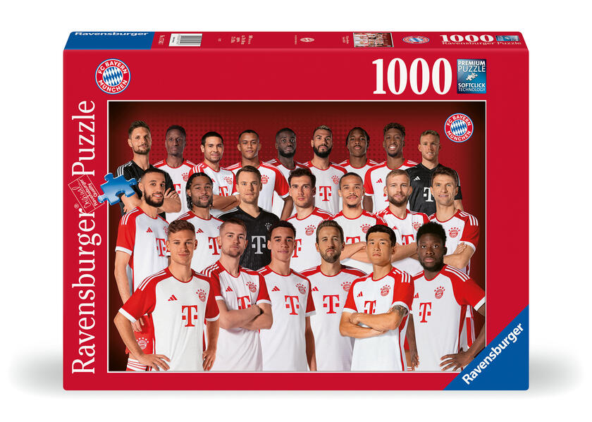 Ravensburger Puzzle 17543 - FC Bayern Saison 2023/24 - 1000 Teile FC Bayern München Puzzle für Erwachsene und Kinder ab 14 Jahren