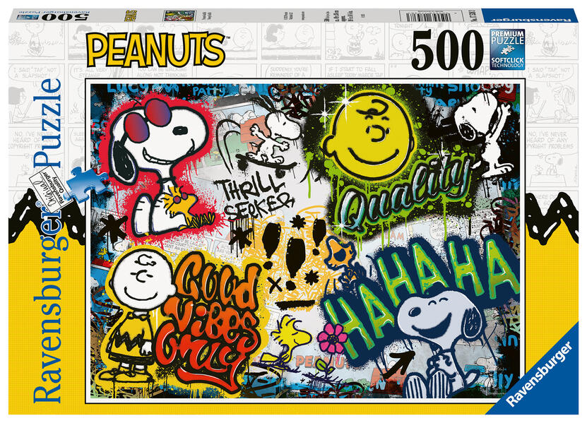 Ravensburger Puzzle 17538 - Peanuts Graffiti - 500 Teile Snoopy Puzzle für Erwachsene und Kinder ab 12 Jahren