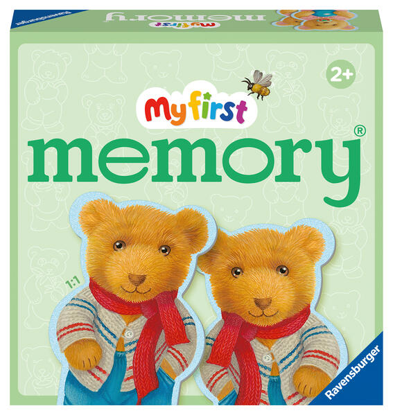 Ravensburger - 22376 - My first memory® Teddys Merk- und Suchspiel mit extra großen Bildkarten in Teddyform für Kinder ab 2 Jahren