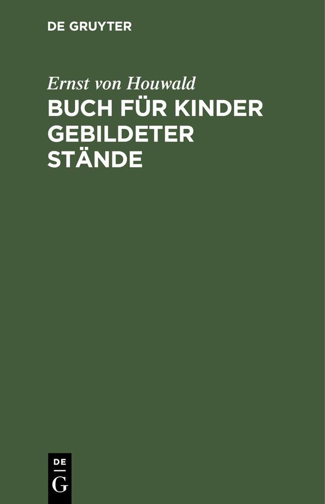 Buch für Kinder gebildeter Stände