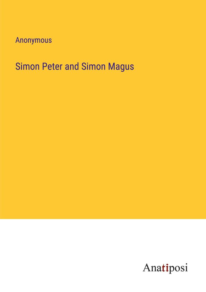 Simon Peter and Simon Magus