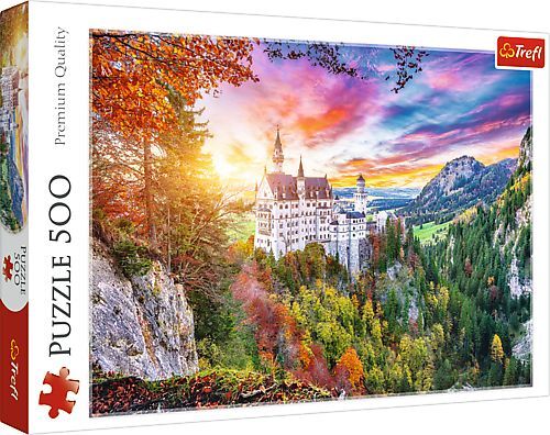 Puzzle 500 Blick auf Neuschwanstein Deutschland