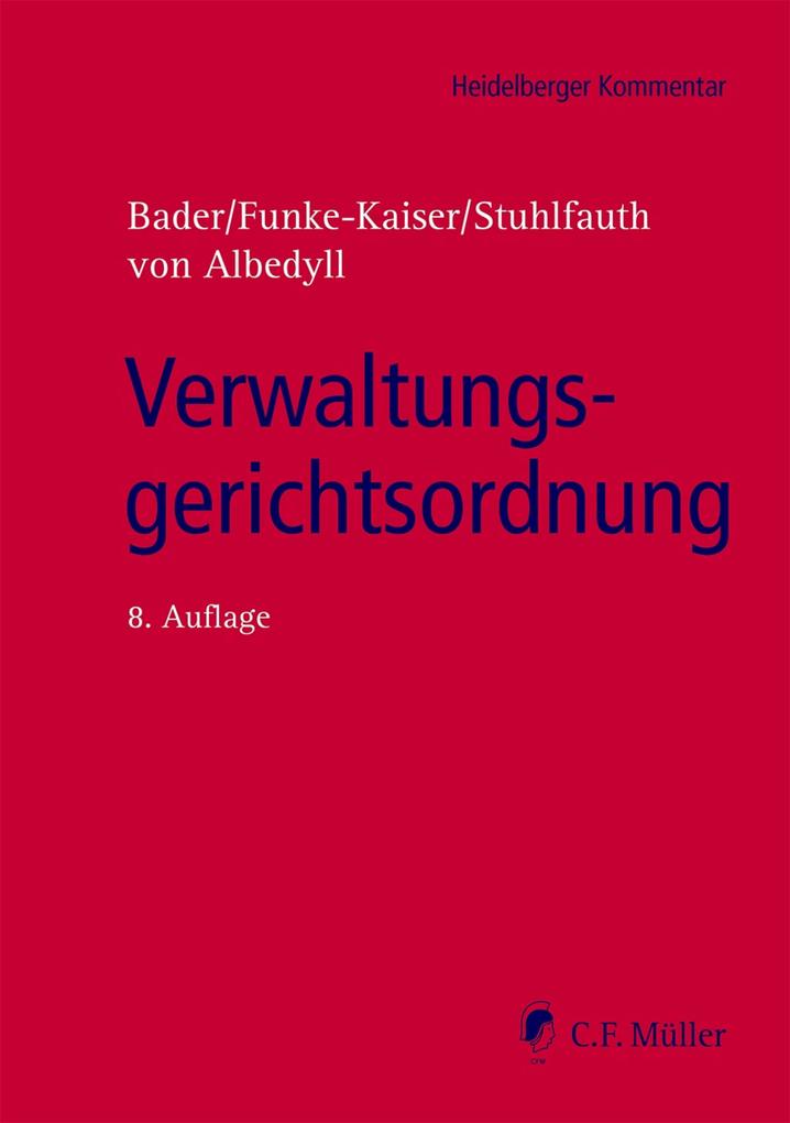 Verwaltungsgerichtsordnung eBook - Jörg von von Albedyll/ Michael Funke-Kaiser/ Johann Bader/ Thomas Stuhlfauth