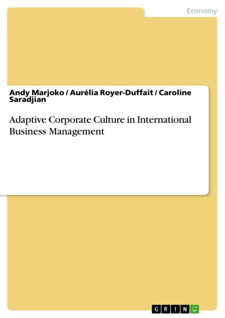 Adaptive Corporate Culture in International Business Management