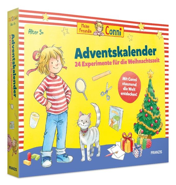 FRANZIS 67207 - Meine Freundin Conni Adventskalender 24 Experimente für die Weihnachtszeit für Kinder ab 5 Jahren