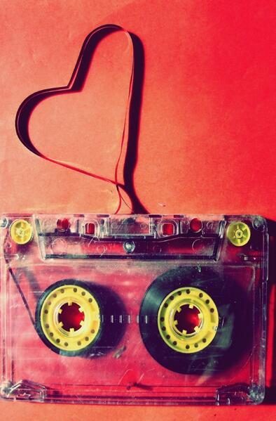 Notizbuch Retro Style Love Music Tape Oldschool Liniert Red Notebook Ruled