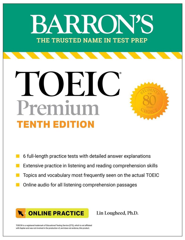TOEIC Premium: 6 Practice Tests + Online Audio Tenth Edition