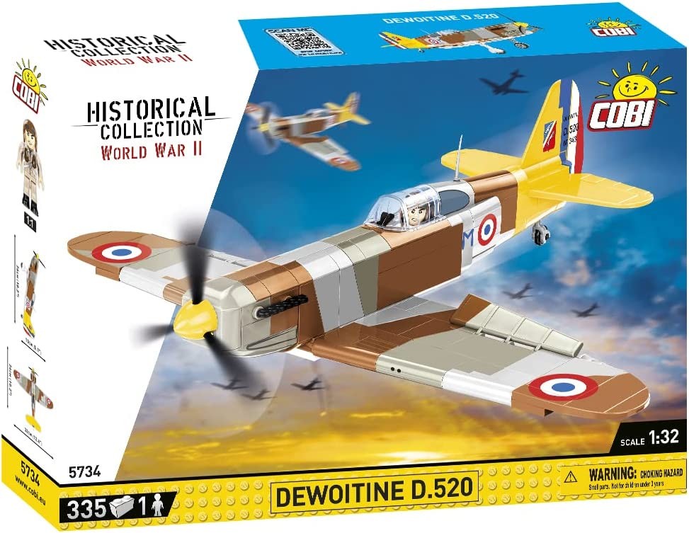 COBI Historical Collection 5734 - Dewoitine D.520 Jagdflugzeug WWII Bauset