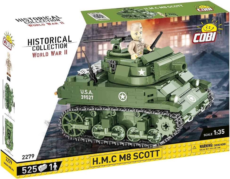 COBI Historical Collection 2279 - H.M.C M8 Scott Haubitze Panzer WWII Bauset