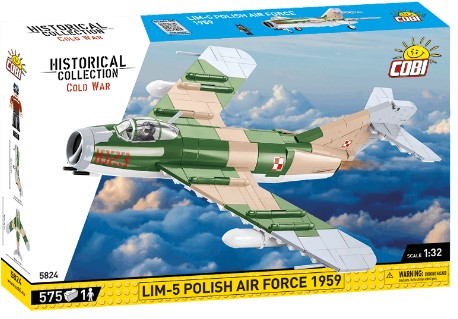 COBI Historical Collection 5824 - Lim-5 Polish Air Force 1959 Kampfflugzeug Cold War Bauset