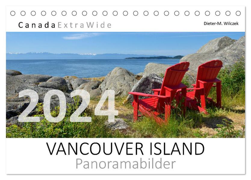 VANCOUVER ISLAND Panoramabilder (Tischkalender 2024 DIN A5 quer) CALVENDO Monatskalender