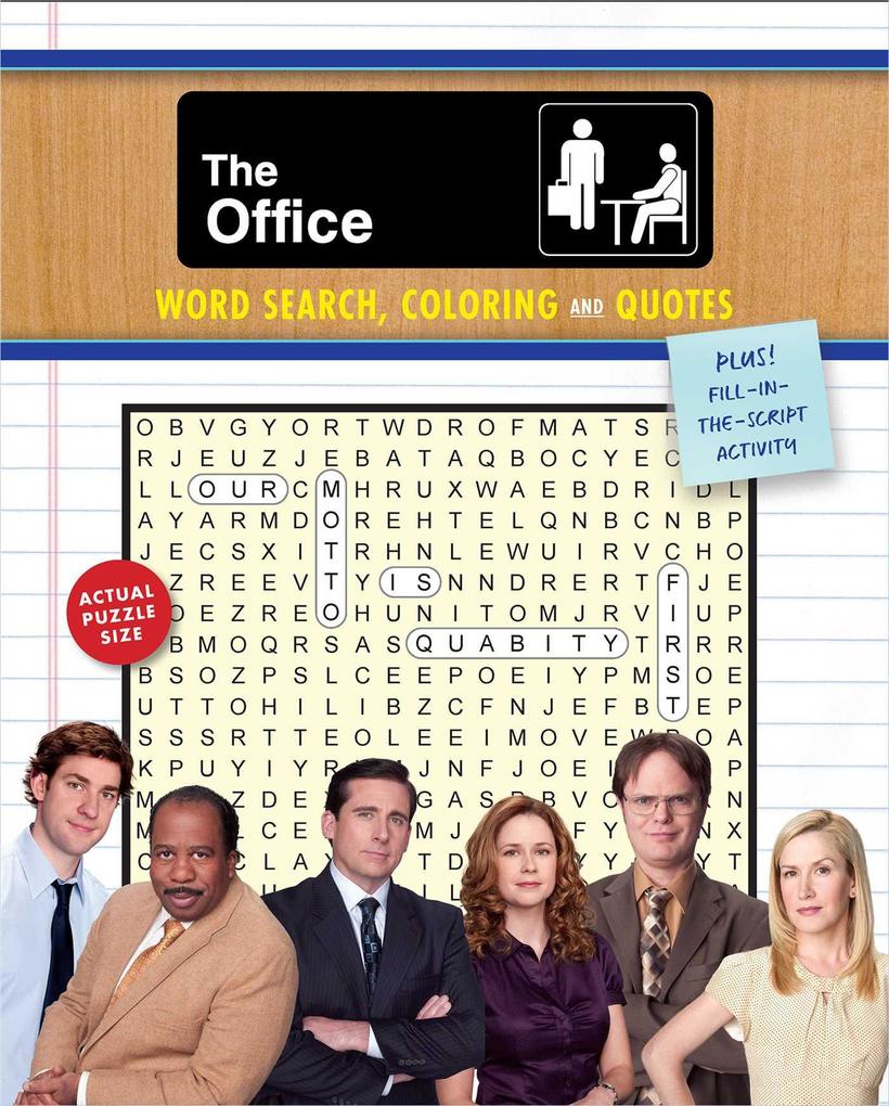 The Office Word Search Coloring and Quotes