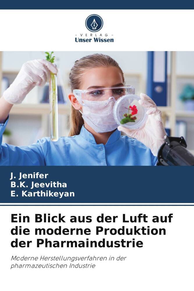 Ein Blick aus der Luft auf die moderne Produktion der Pharmaindustrie