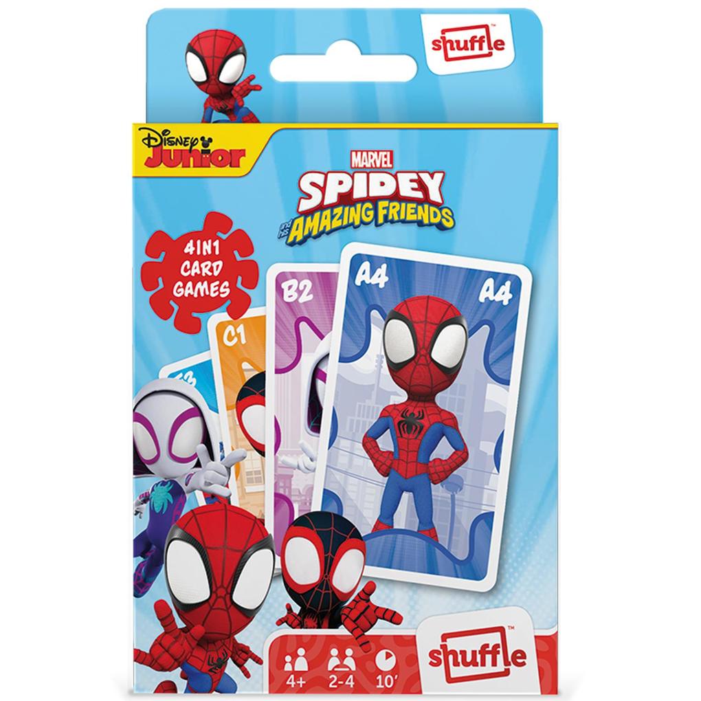 Shuffle - Marvel Spidey & Friends 4-in-1 - Kartenspiele für Kinder